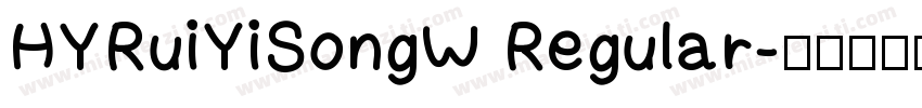 HYRuiYiSongW Regular字体转换
